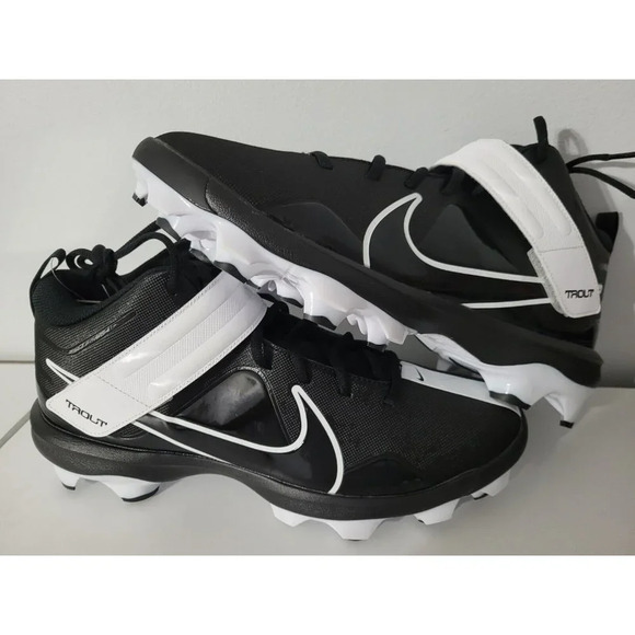 Nike Force Trout 7 Pro MCS Black White Baseball Cleats Men's Size 12 Brand New - Picture 10 of 16
